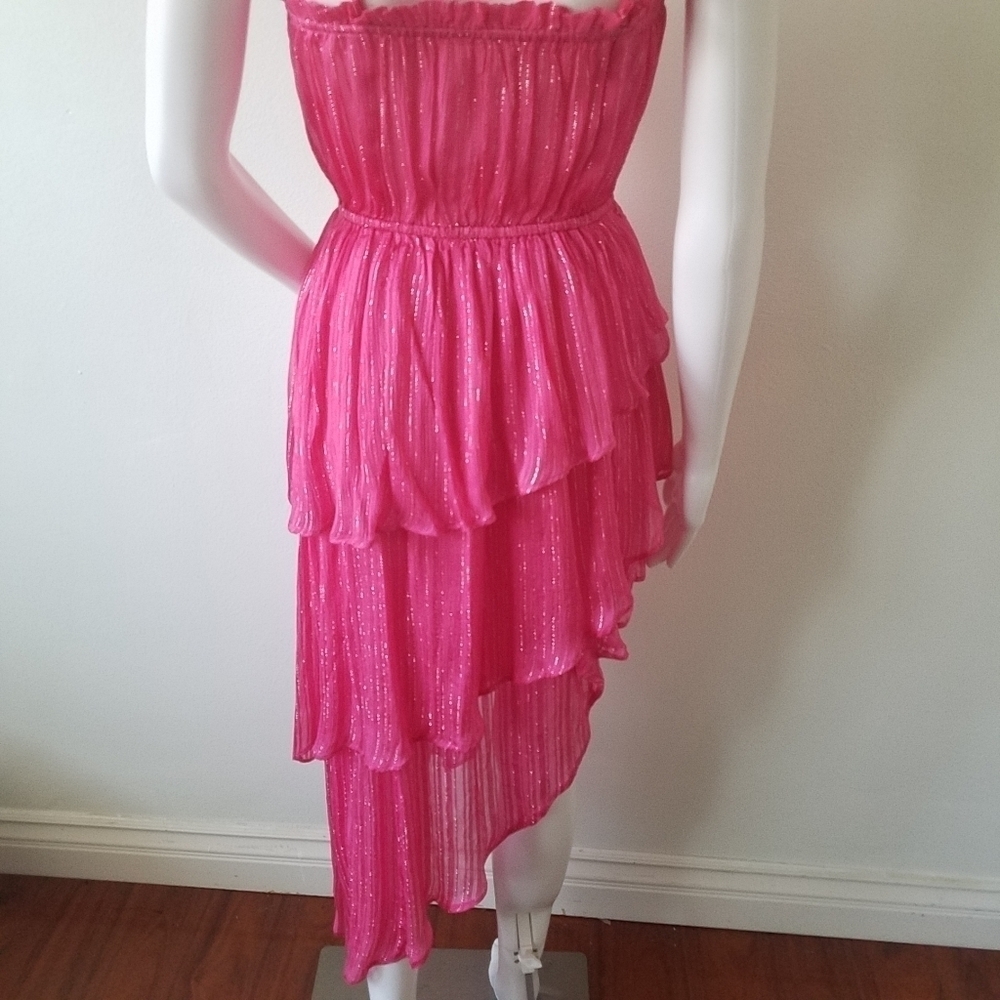 𝅺Tularosa Camellia Dress in Raspberry Sorbet Barbiecore Size XXS - Picture 10 of 14